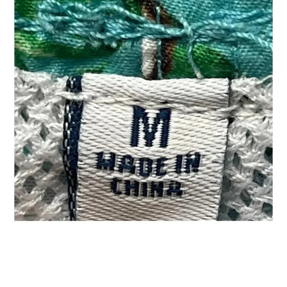 Crown & Ivy Tropical Coconut Drink Swim Trunks Teal Men Size Medium - Picture 9 of 11